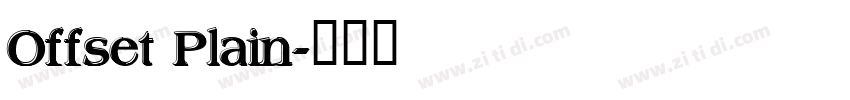Offset Plain字体转换